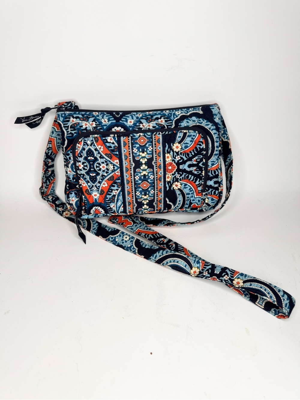 Vera Bradley Little Hipster crossbody bag in the Marrakesh pattern Daisies Blue